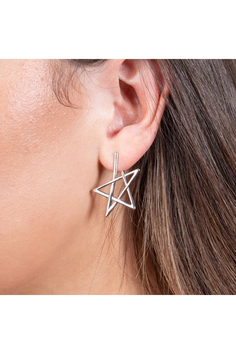 Sol Star Studs, Alternate, color, Sterling Silver