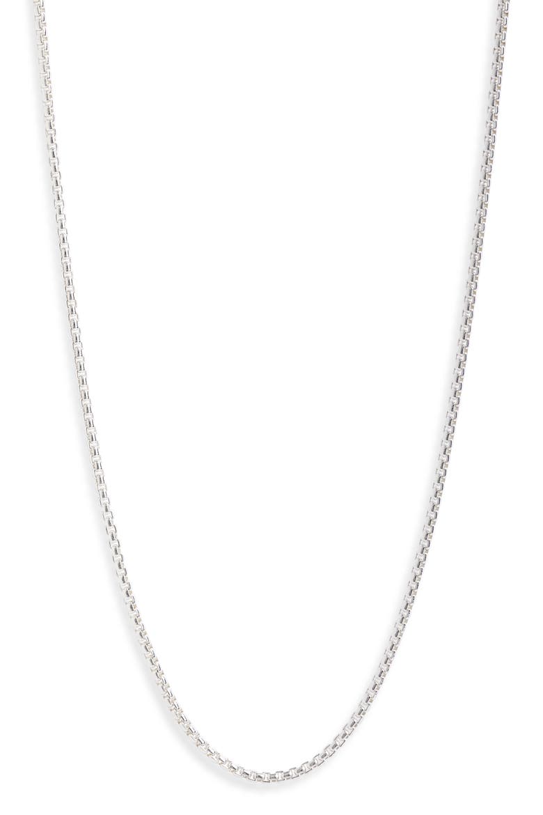 Flatiron Sterling Silver Chain Necklace, Main, color, SILVER