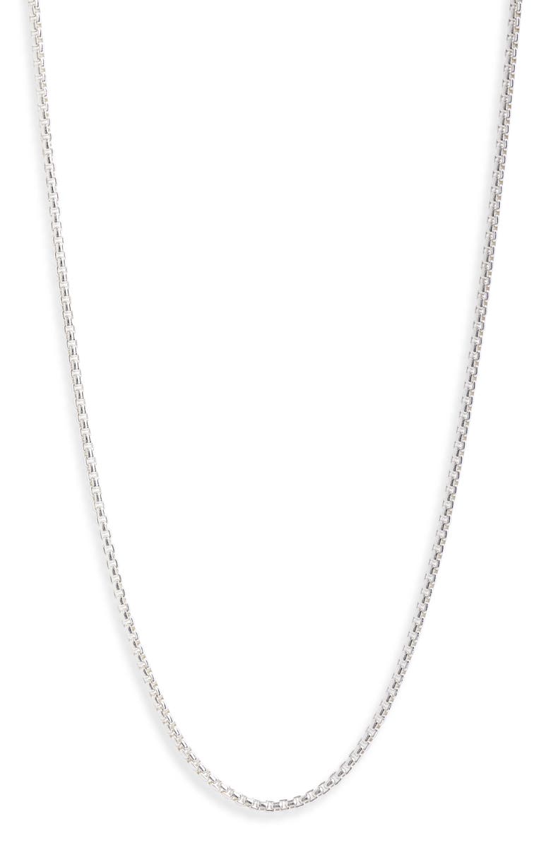 Jonas Studio Flatiron Sterling Silver Chain Necklace, Main, color, Silver