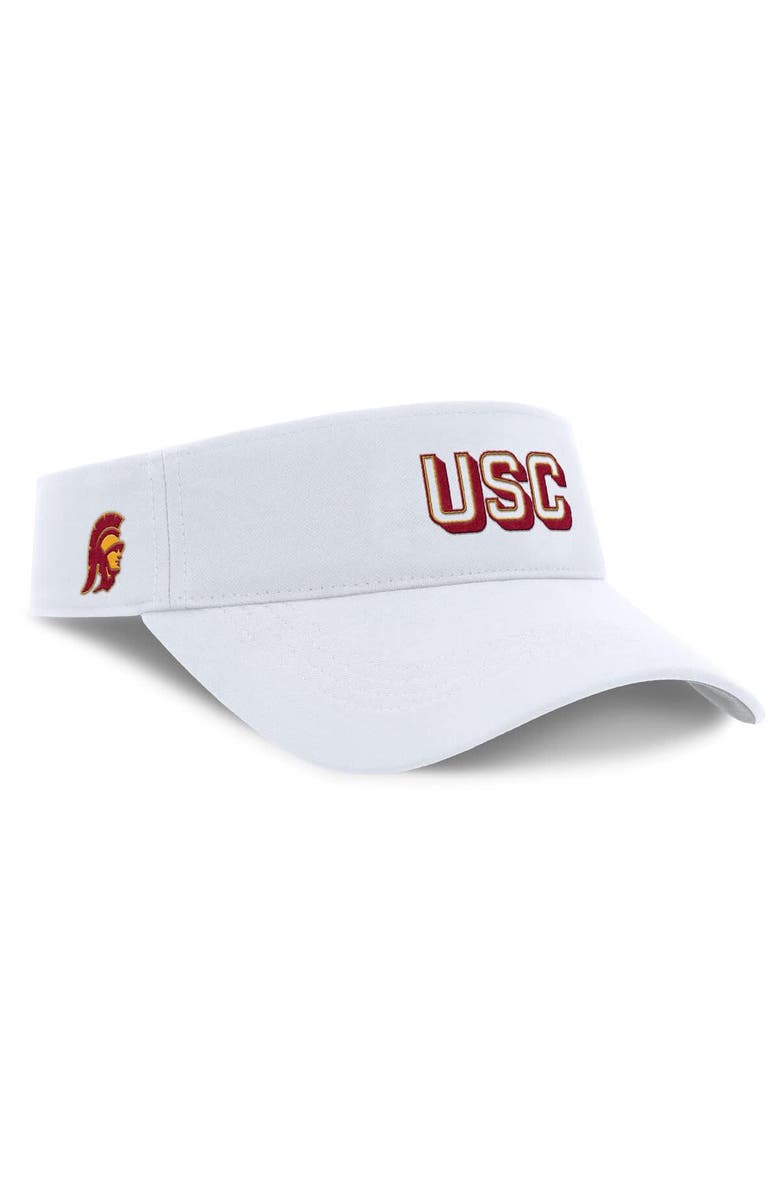 Nike Men's Nike White USC Trojans 2025 On-Field Gameday Performance Ace Adjustable Visor, Alternate, color, White