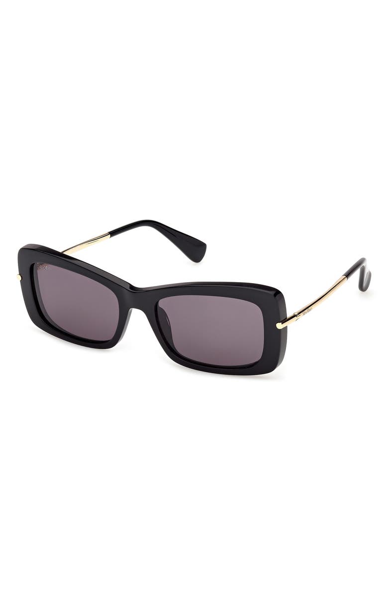 Max Mara 54mm Rectangular Sunglasses, Alternate, color, 