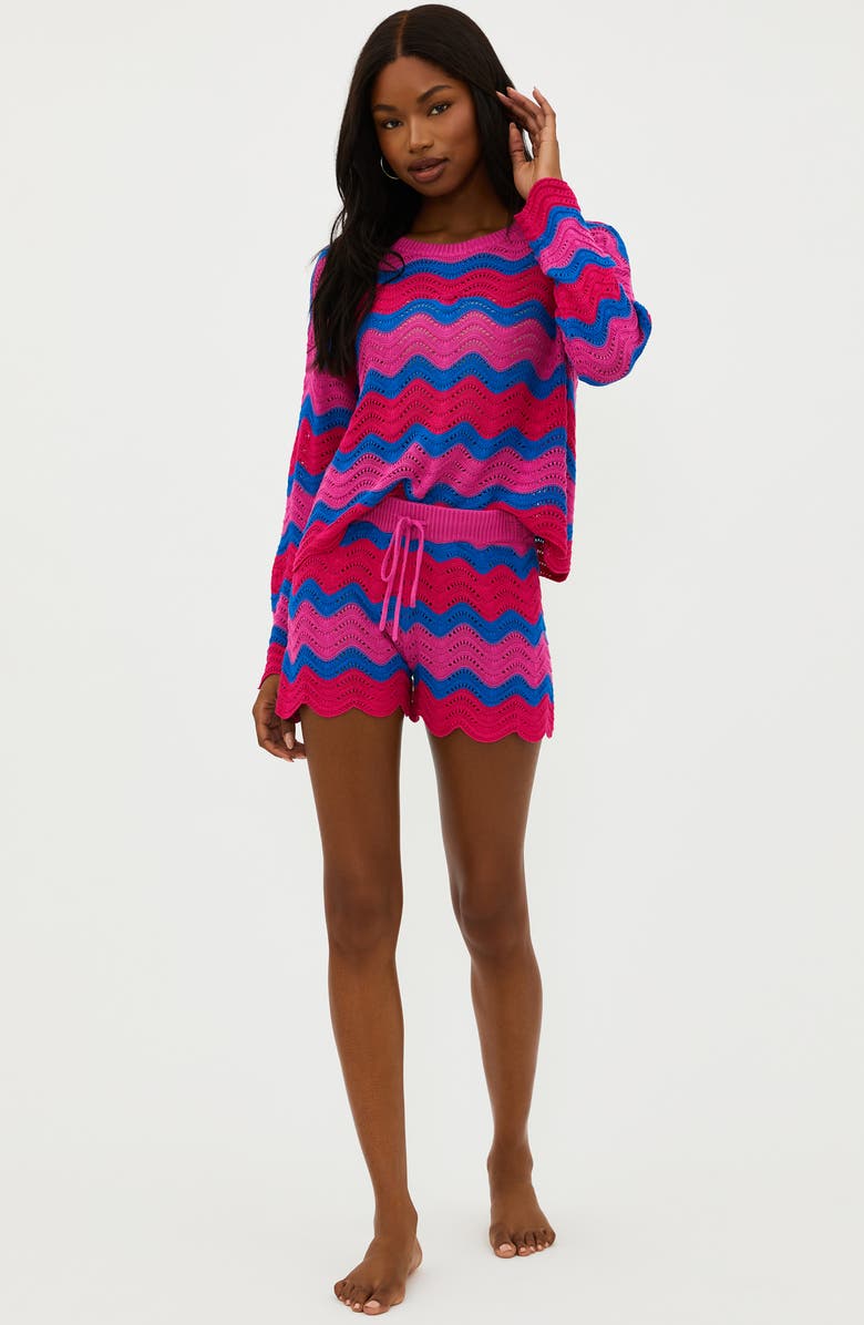 Beach Riot Balboa Pointelle Cover-Up Shorts, Alternate, color,
