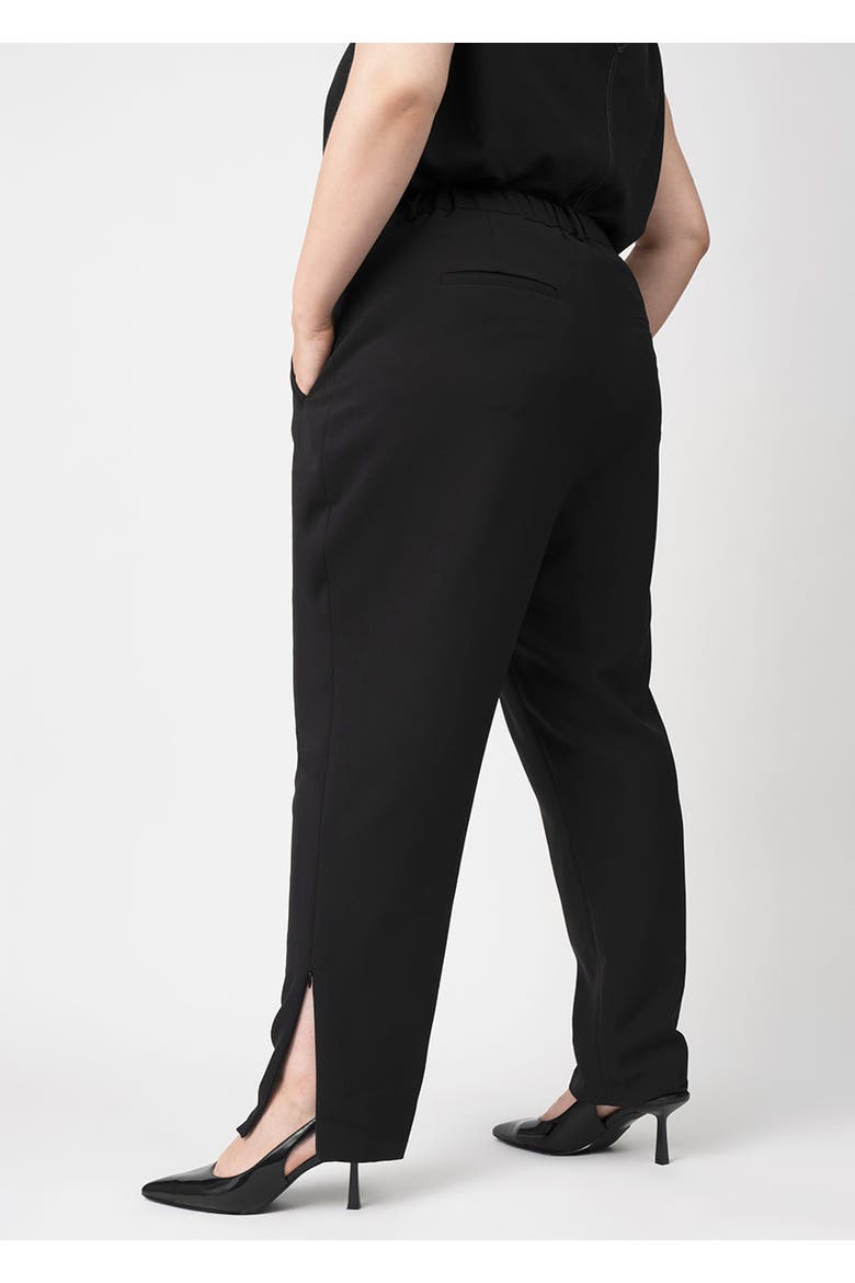 Stretch Crepe Pleated Plus Size Trouser, Alternate, color, Jet Black
