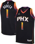 Jordan Brand Youth Jordan Brand Devin Booker Black Phoenix Suns Swingman Jersey - Statement Edition