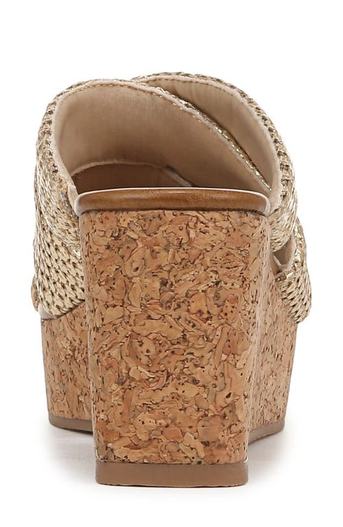 Blowfish Malibu Abi Woven Wedge Sandal In Gold Faux Raffia