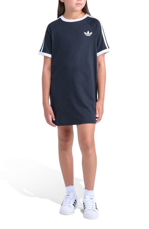 Kids' 3-Stripes Ringer T-Shirt Dress (Big Kid)