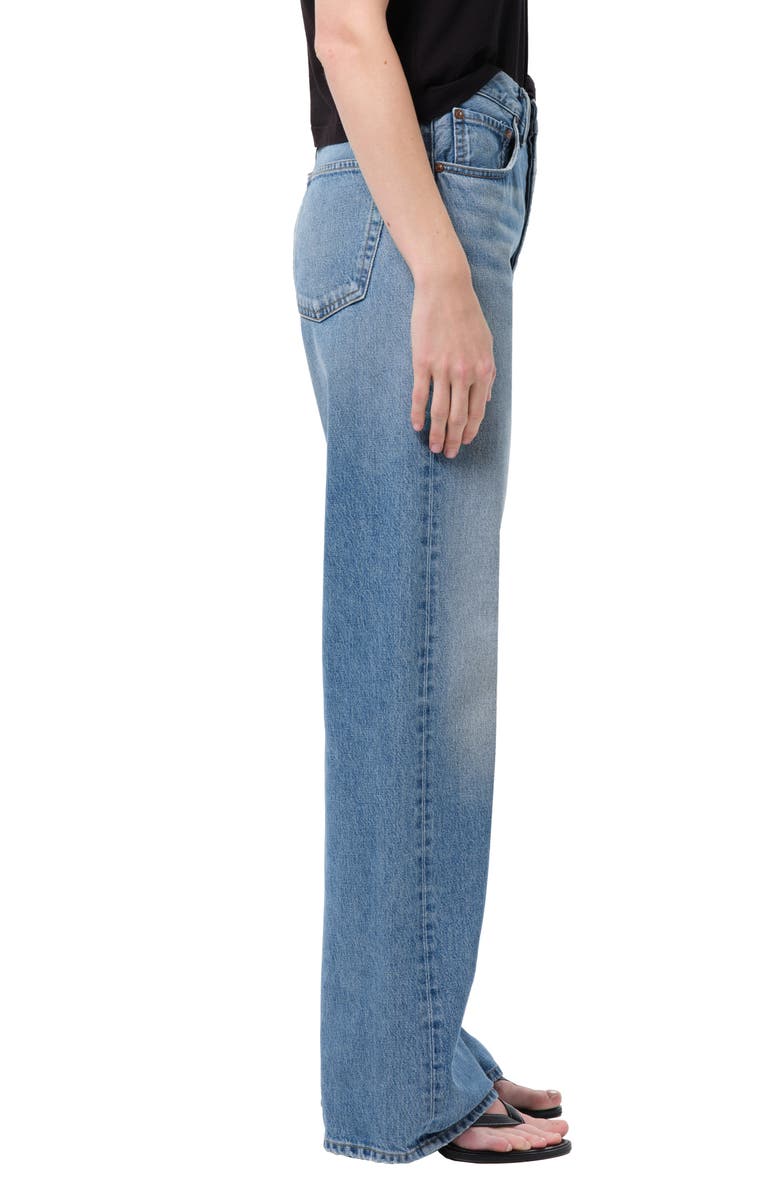 AGOLDE Loose Wide Leg Jeans, Alternate, color, Outbreak Md Worn Ind Cut Roll