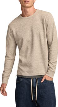 Lucky Brand Duofold Textured Long Sleeve Cotton T-Shirt