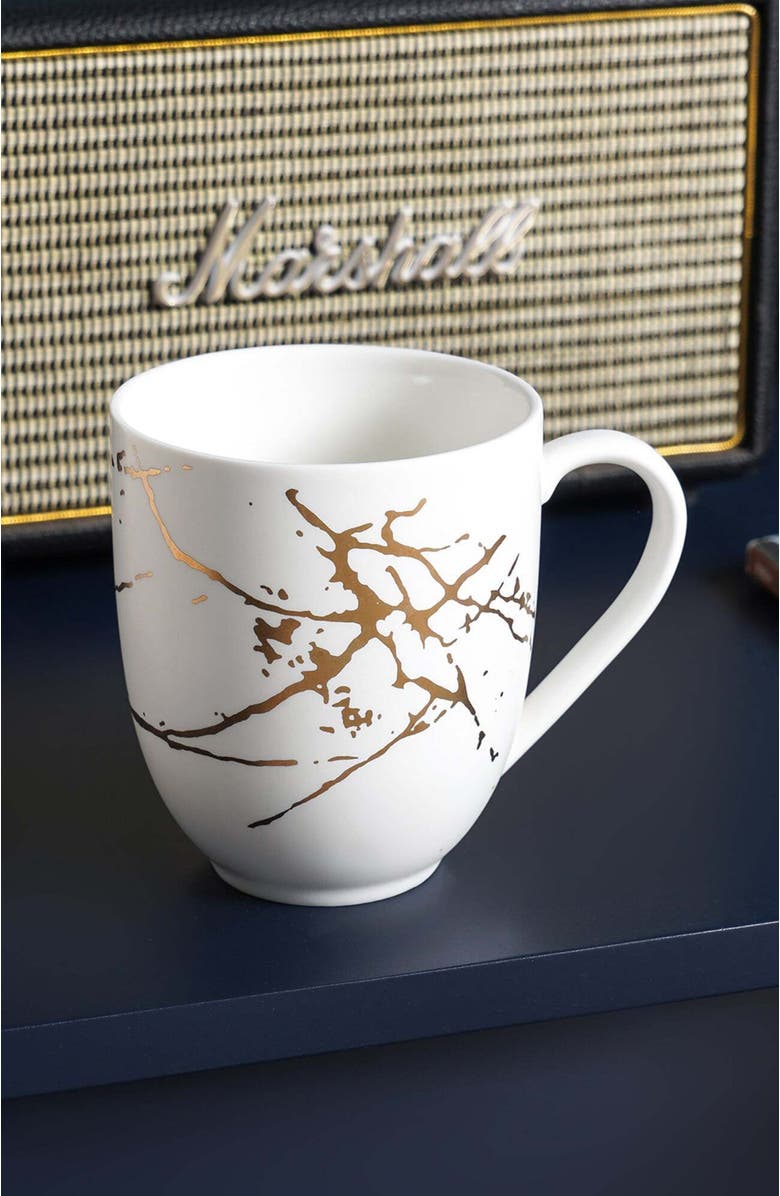 Stone Lain Zora Porcelain 4-Piece Mug Set, Alternate, color, White