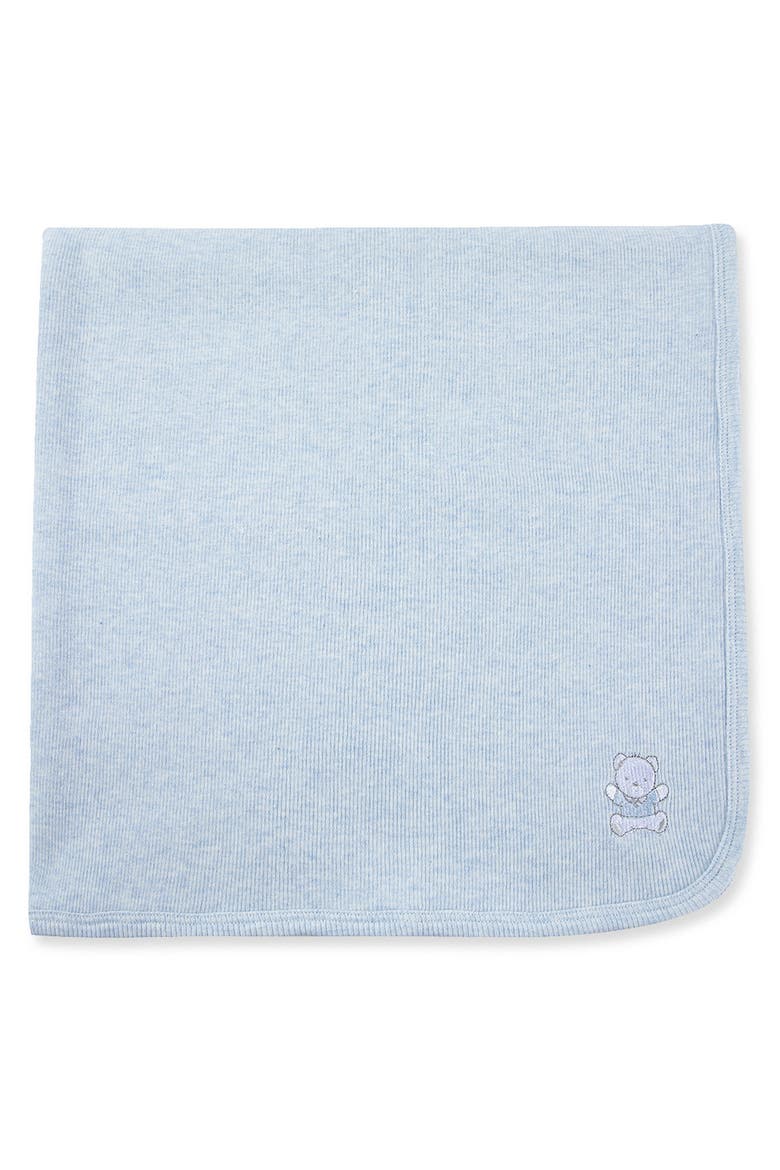 Blue Bear Cotton Blanket (Nordstrom Exclusive), Alternate, color, BLUE