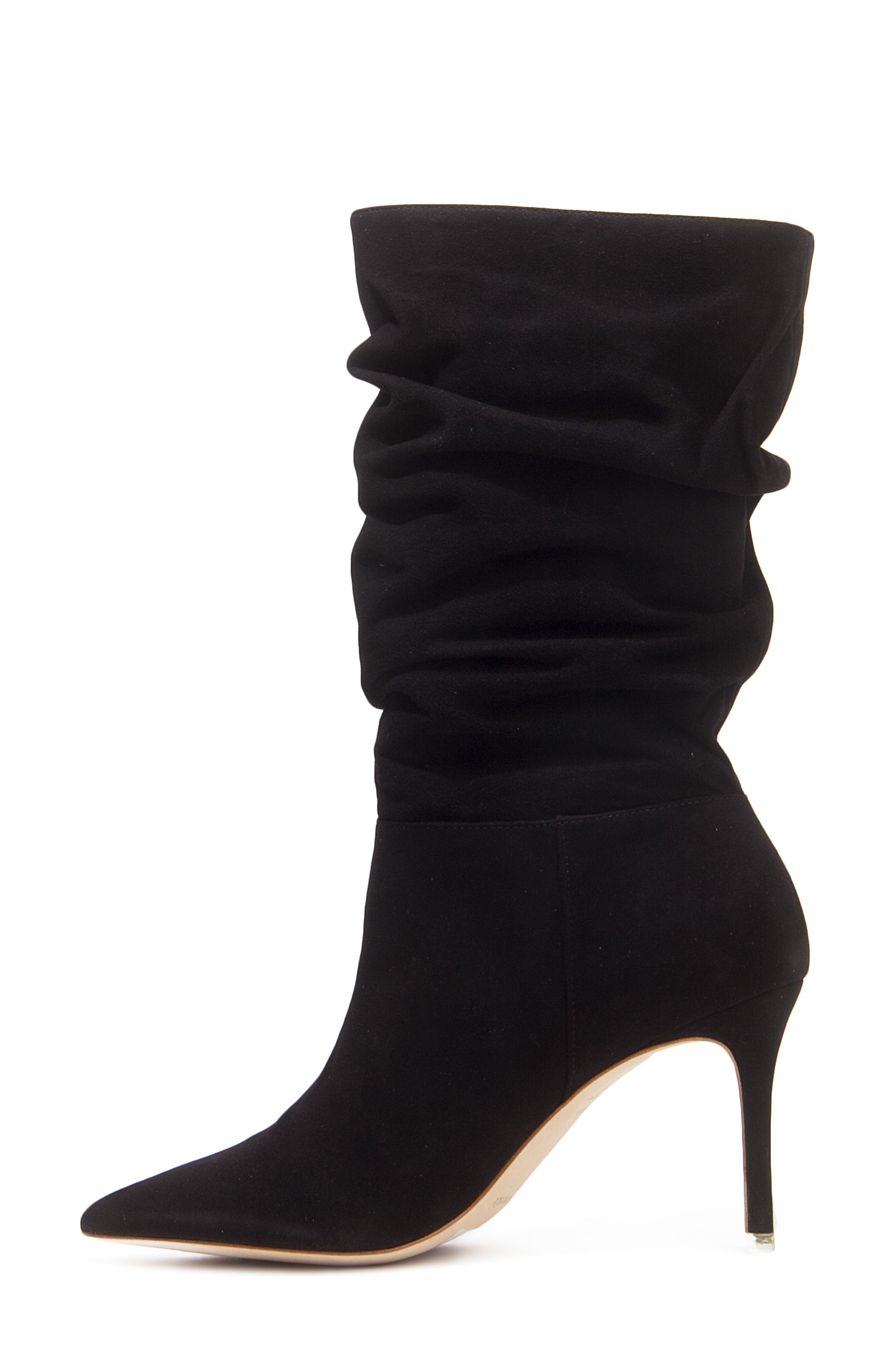 BLACK SUEDE STUDIO Slouch Bootie, Alternate, color, 