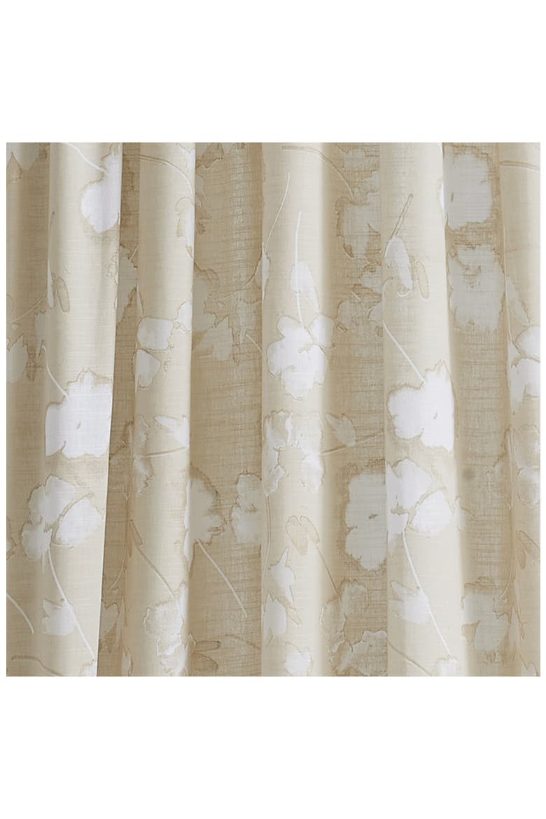 Dandelion Floral Print Set of 2 Poletop Curtain Panels, Alternate, color, LINEN