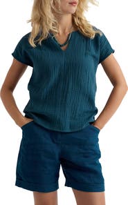 Seasalt Cornwall Landscape Organic Cotton Gauze Top
