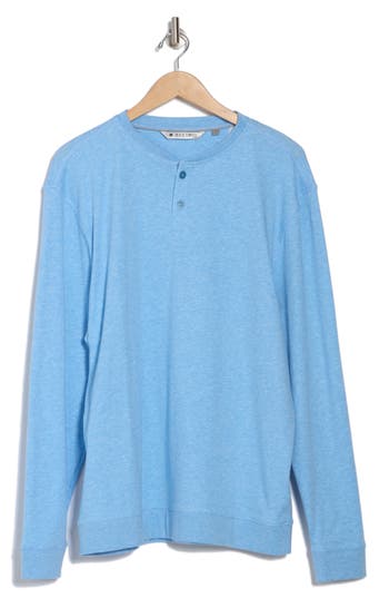 Black Clover Maddox Long Sleeve Henley In Azure