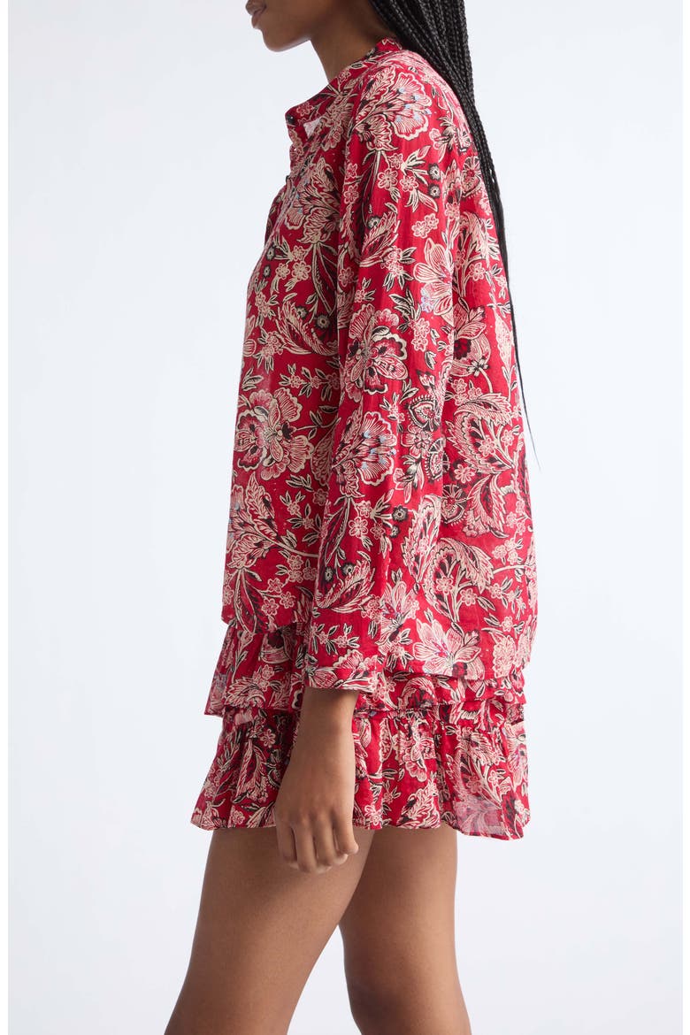 Maria Floral Cotton Top, Alternate, color, CRUSHED BERRY