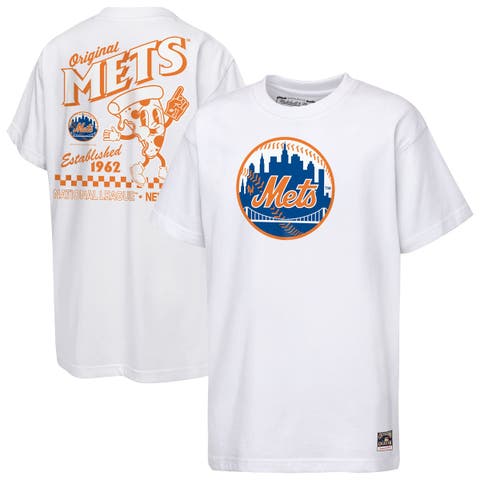 Youth Mitchell & Ness White New York Mets Cooperstown Concession T-Shirt