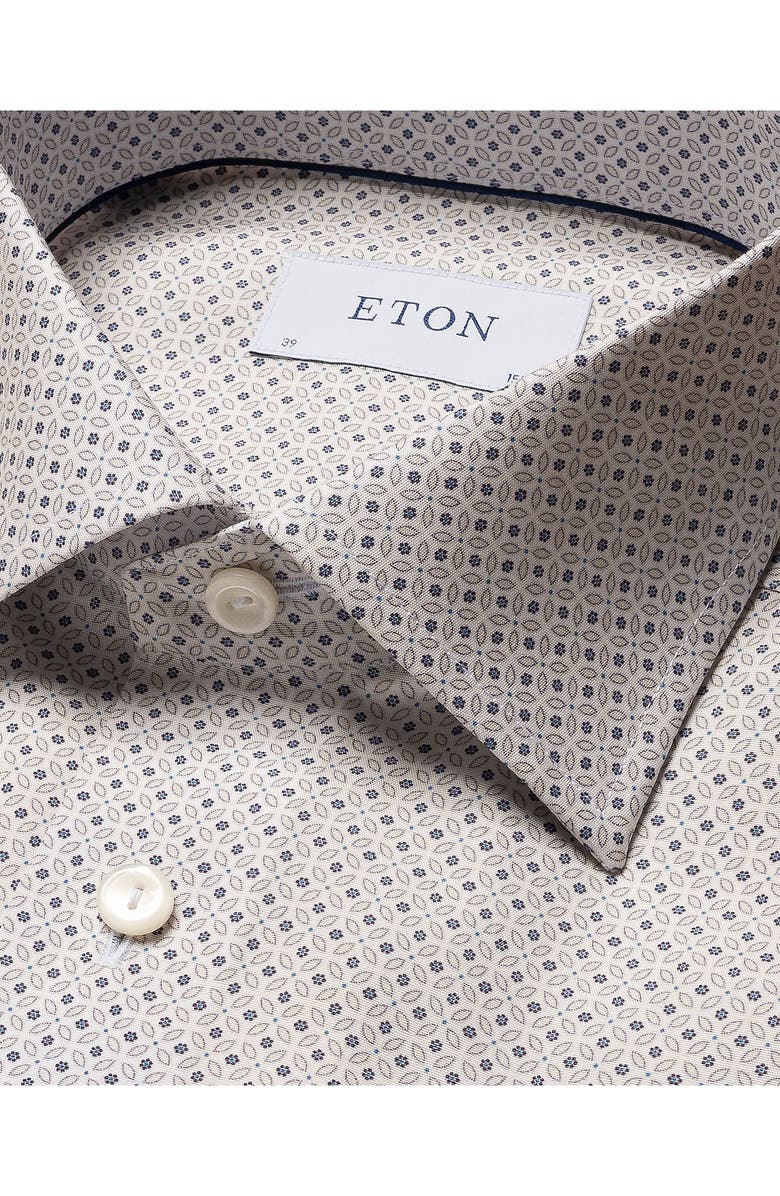Eton Slim Fit Floral Cotton Dress Shirt, Alternate, color, 