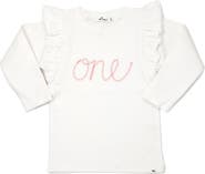 oh baby! "one" Pink Eyelash Millie Long Sleeve Tee