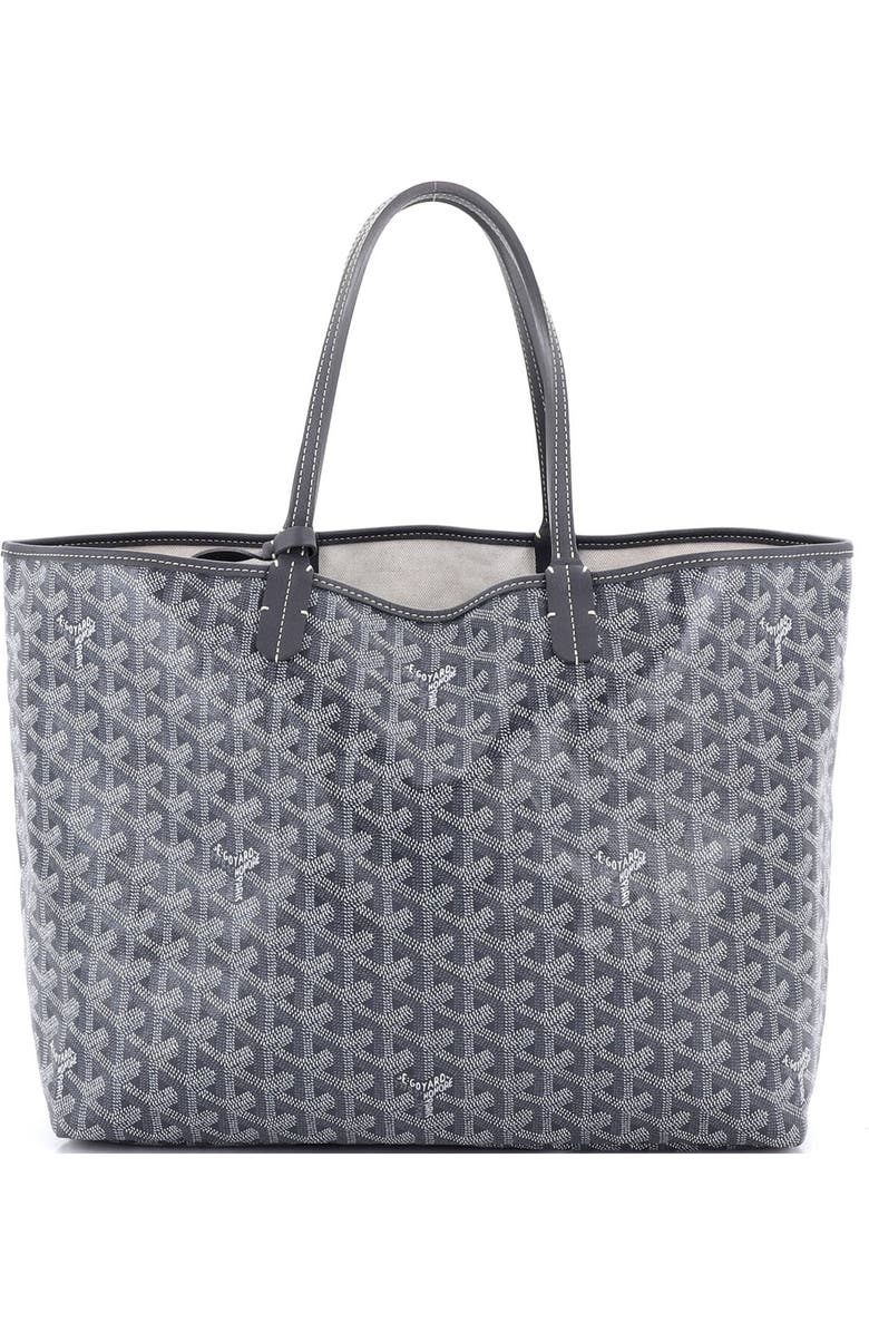 Pre-Owned Goyard Saint Louis Tote Coated Canvas PM, Main, color, Gray