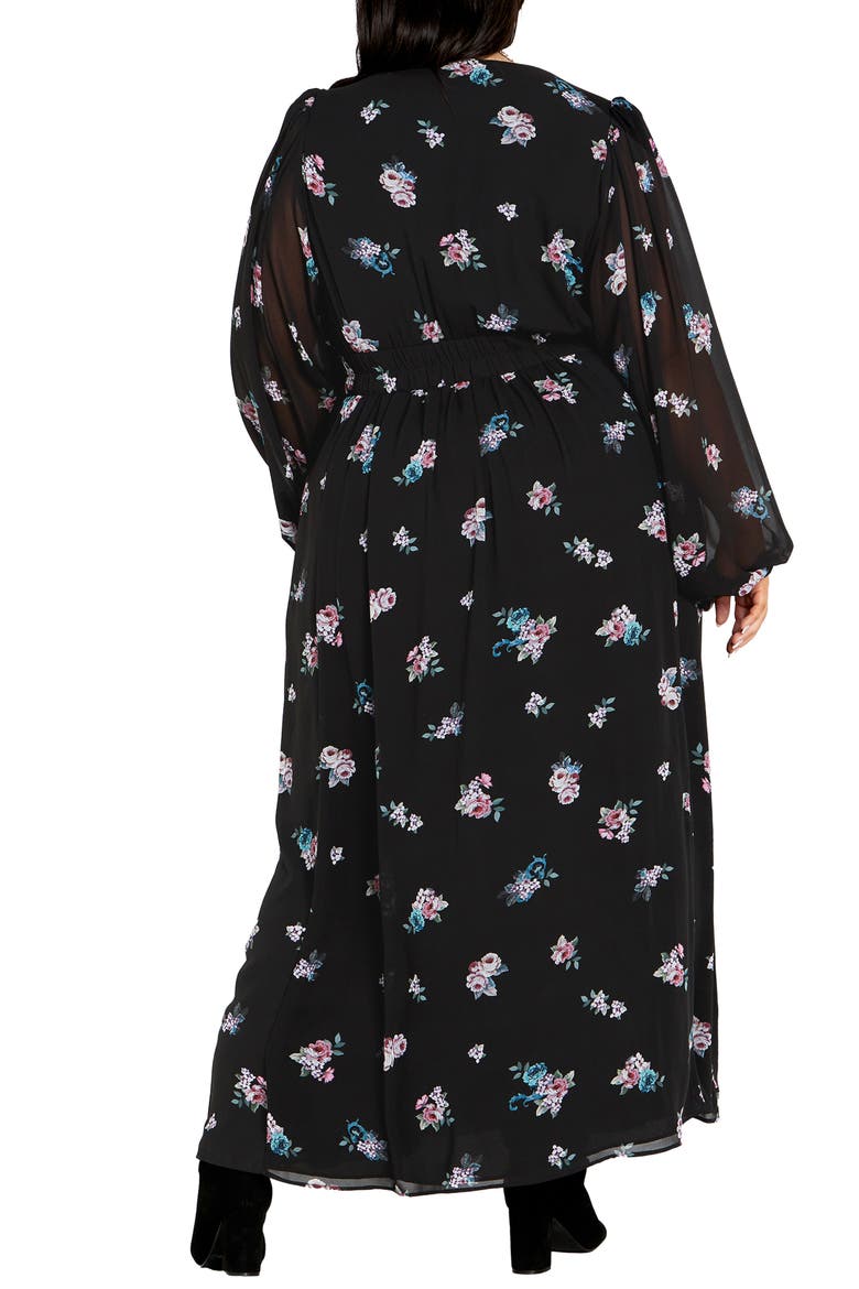 Jemina Floral Print Long Sleeve Maxi Dress, Alternate, color, VINTAGE ROSEBUD