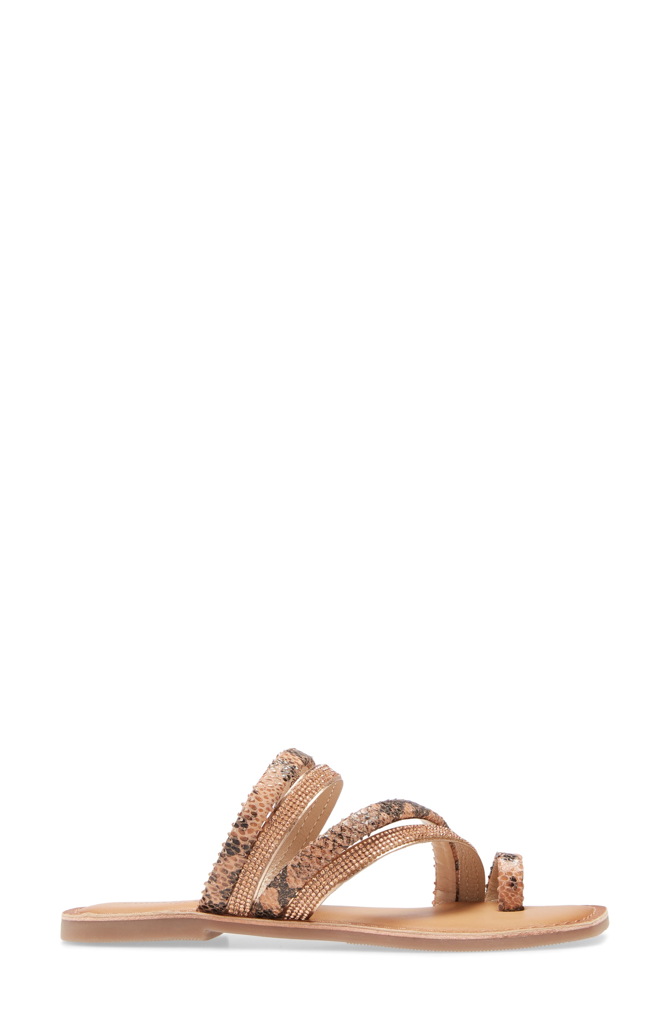 Solar Sandal, Alternate, color, BLUSH/ ROSE GOLD LEATHER