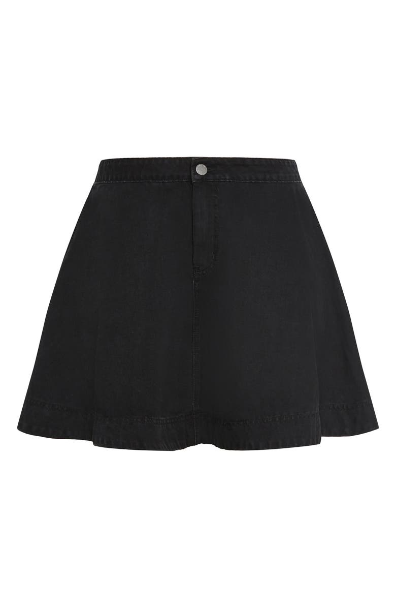 City Chic Flared Denim Skirt, Alternate, color, 