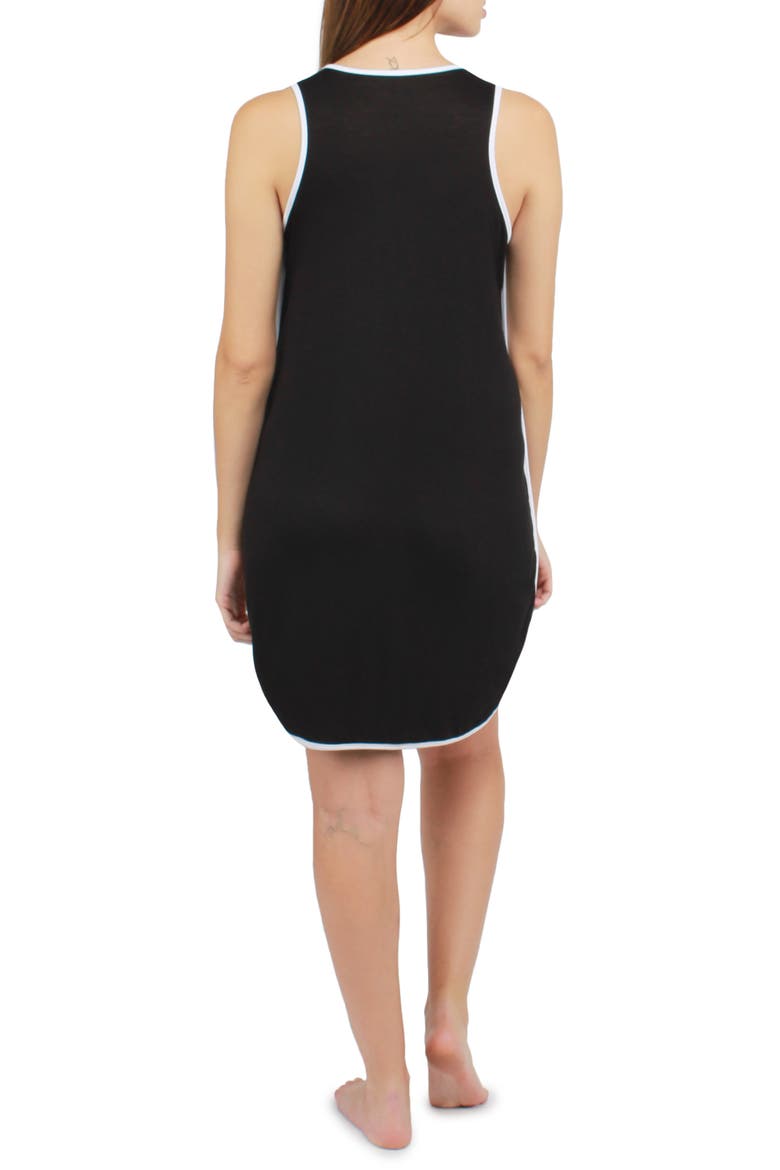 Georgia Snap Maternity/Nursing Nightie, Alternate, color, BLACK
