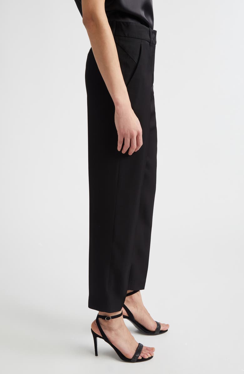 Eleventy Straight Leg Tuxedo Pants, Alternate, color, Black