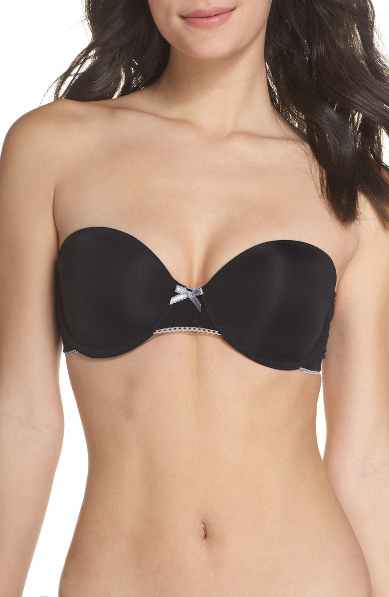 b.tempt'd by Wacoal Modern Method Strapless Underwire Bra, Main, color, Night