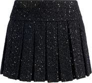 Alice + Olivia Emilie Pleated Velvet Miniskort