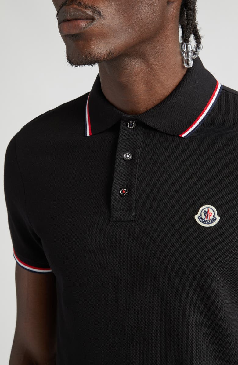 Moncler Tipped Cotton Piqué Polo, Alternate, color, 