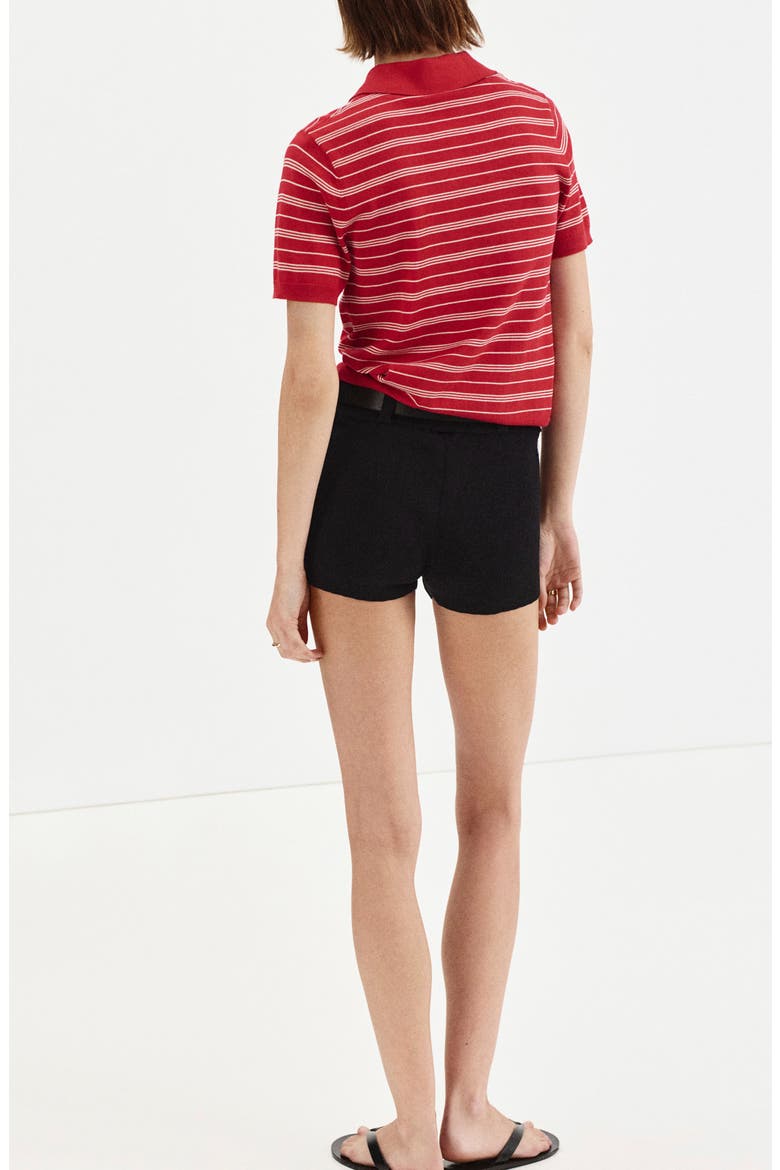 Stripe Polo Sweater, Alternate, color, RED
