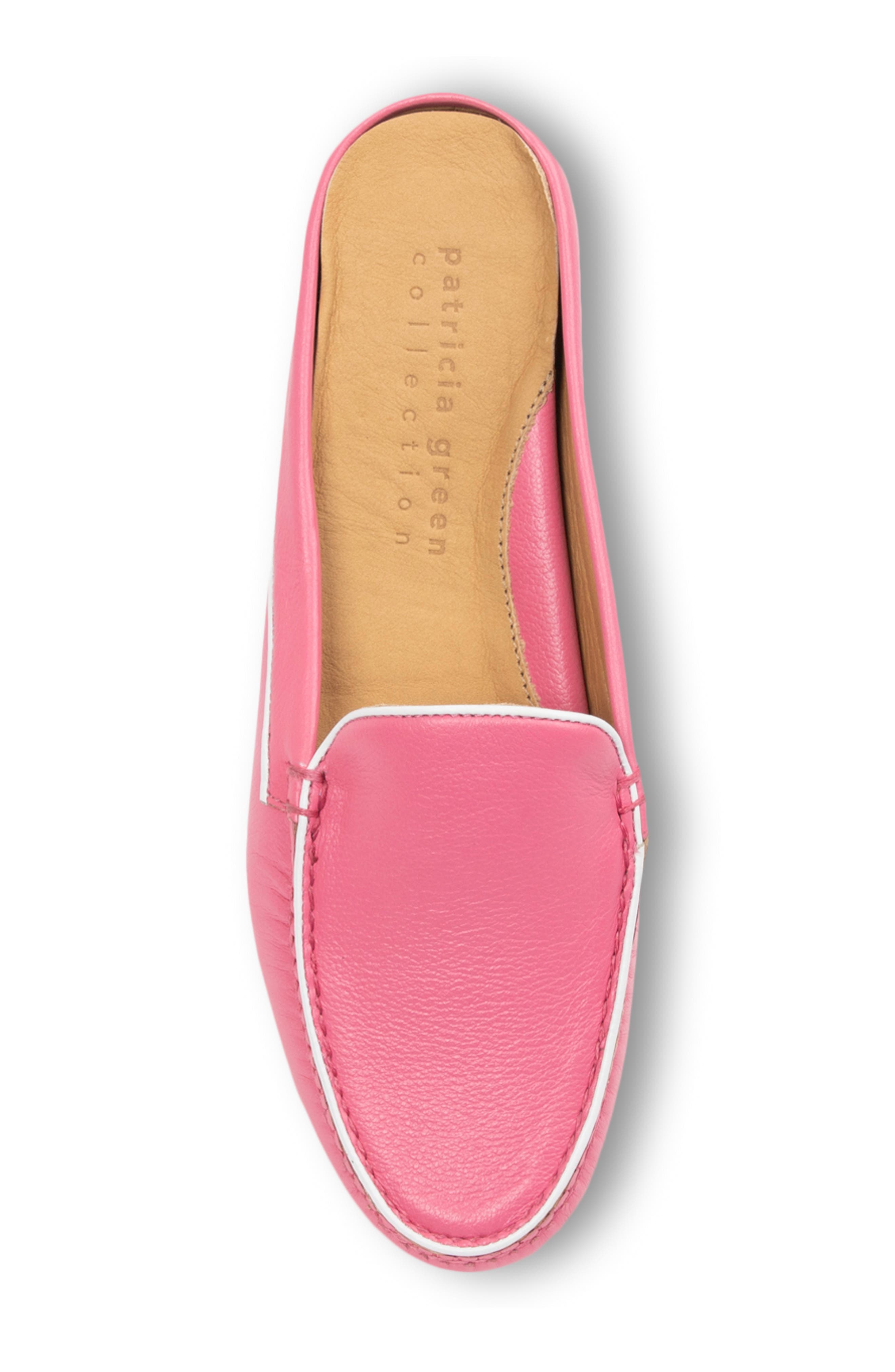 patricia green Jill Piped Mule, Alternate, color, Hot Pink/ White Leather