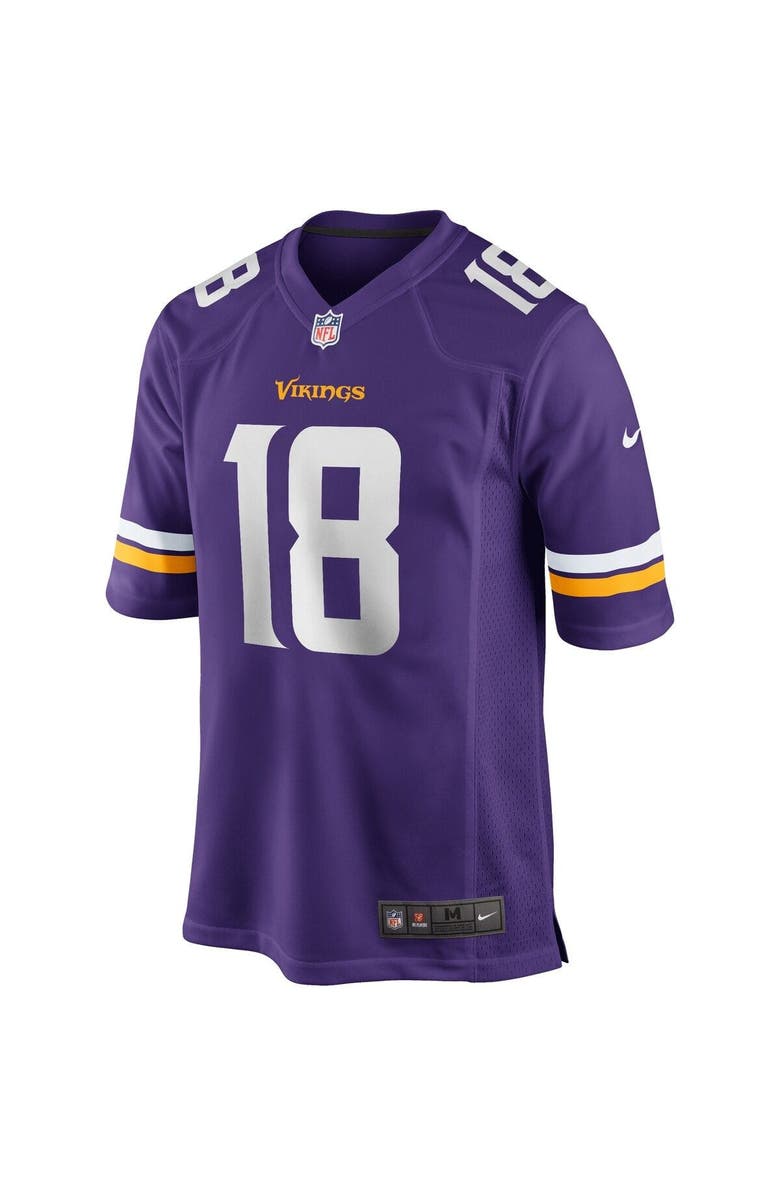 Nike Men's Nike Justin Jefferson Purple Minnesota Vikings Player Game Jersey, Alternate, color, Purple