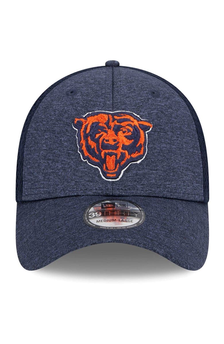 New Era Men's New Era Navy Chicago Bears Stripe 39THIRTY Flex Hat, Alternate, color,