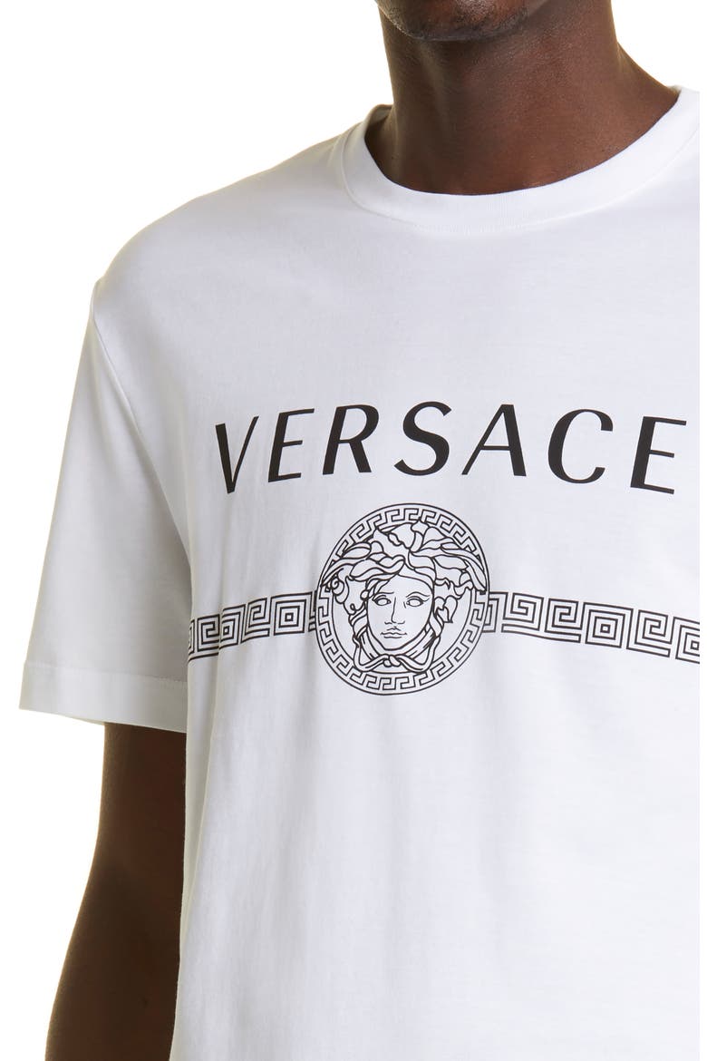 Medusa Logo Cotton Tee, Alternate, color, OPTICAL WHITE
