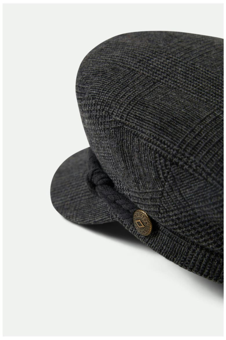 Fiddler Fisherman Cap, Alternate, color, GREY SHADOW PLAID