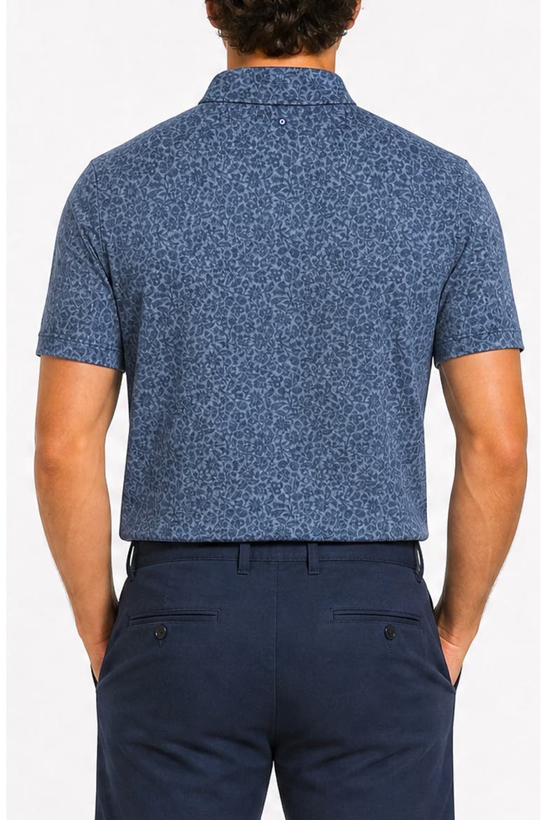 Floral Tech Performance Polo, Alternate, color, DENIM