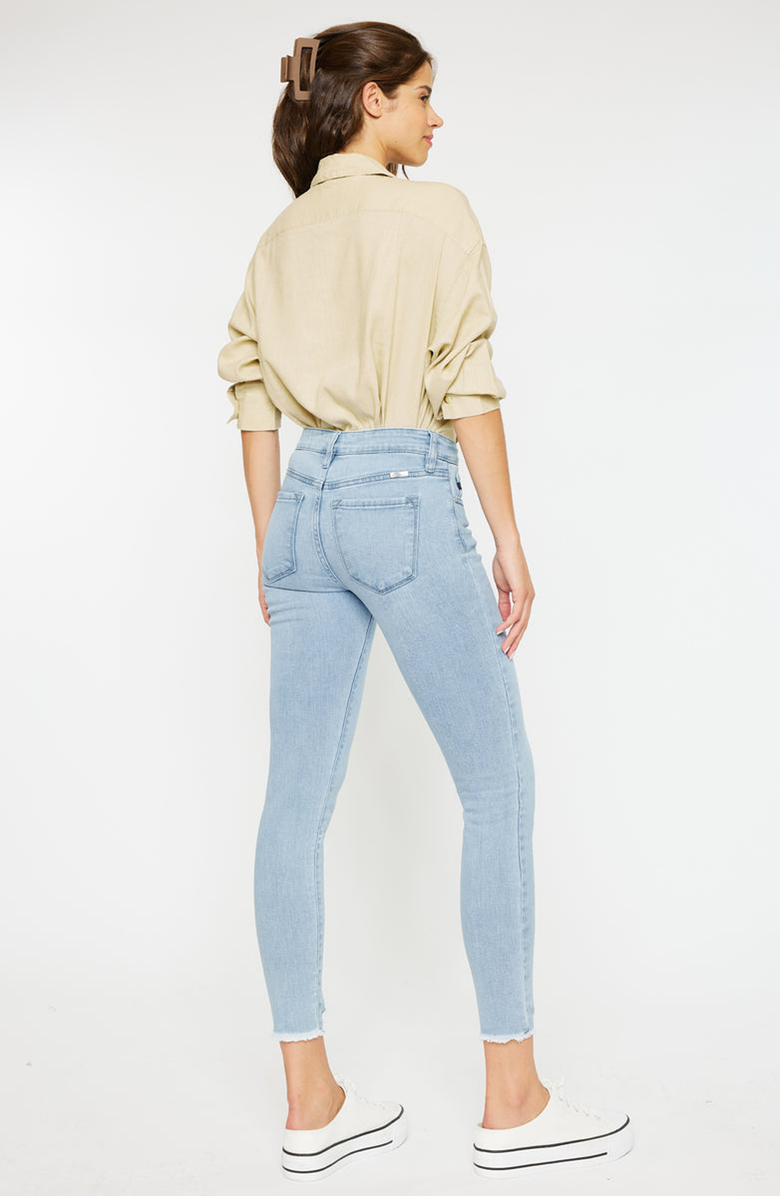 KanCan Willowbrook Essentials Mid Rise Ankle Skinny Jeans, Alternate, color, Light Wash