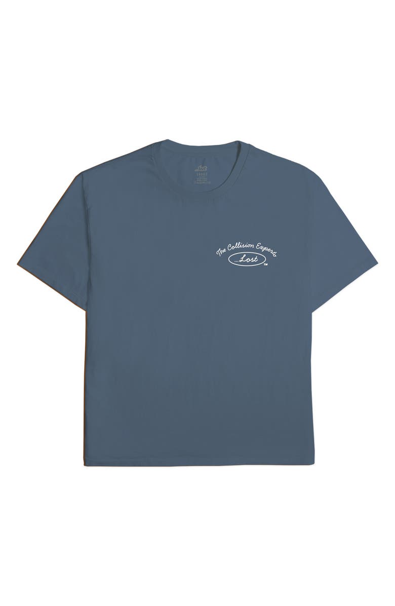 Lost Bayside Auto Cotton Graphic Boxy T-Shirt, Main, color, Imperial Blue