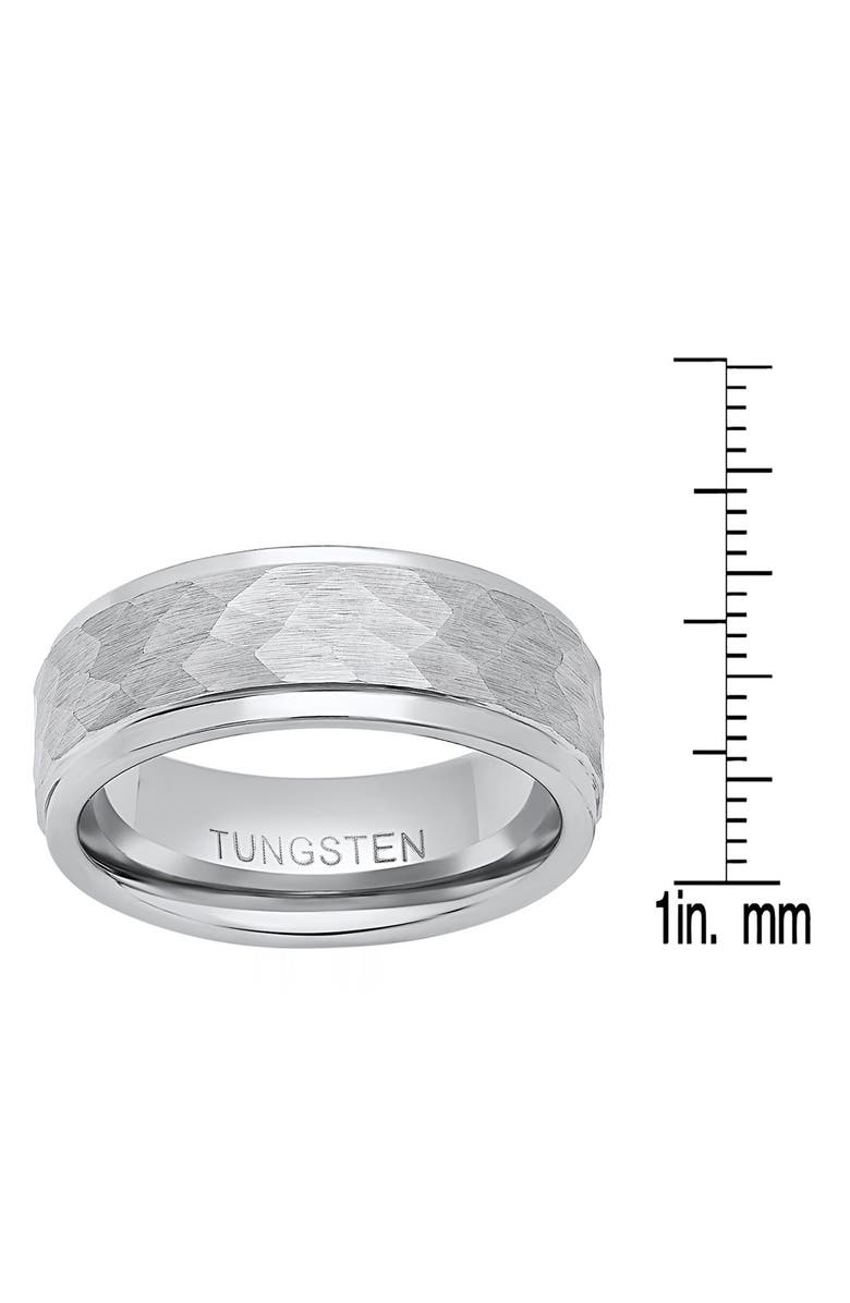 HMY JEWELRY Tungsten Prism Band Ring, Alternate, color, Silver