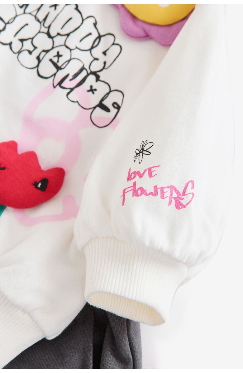 NEXT Kids' Appliqué Sweatshirt & Sweatpants Set, Alternate, color, 