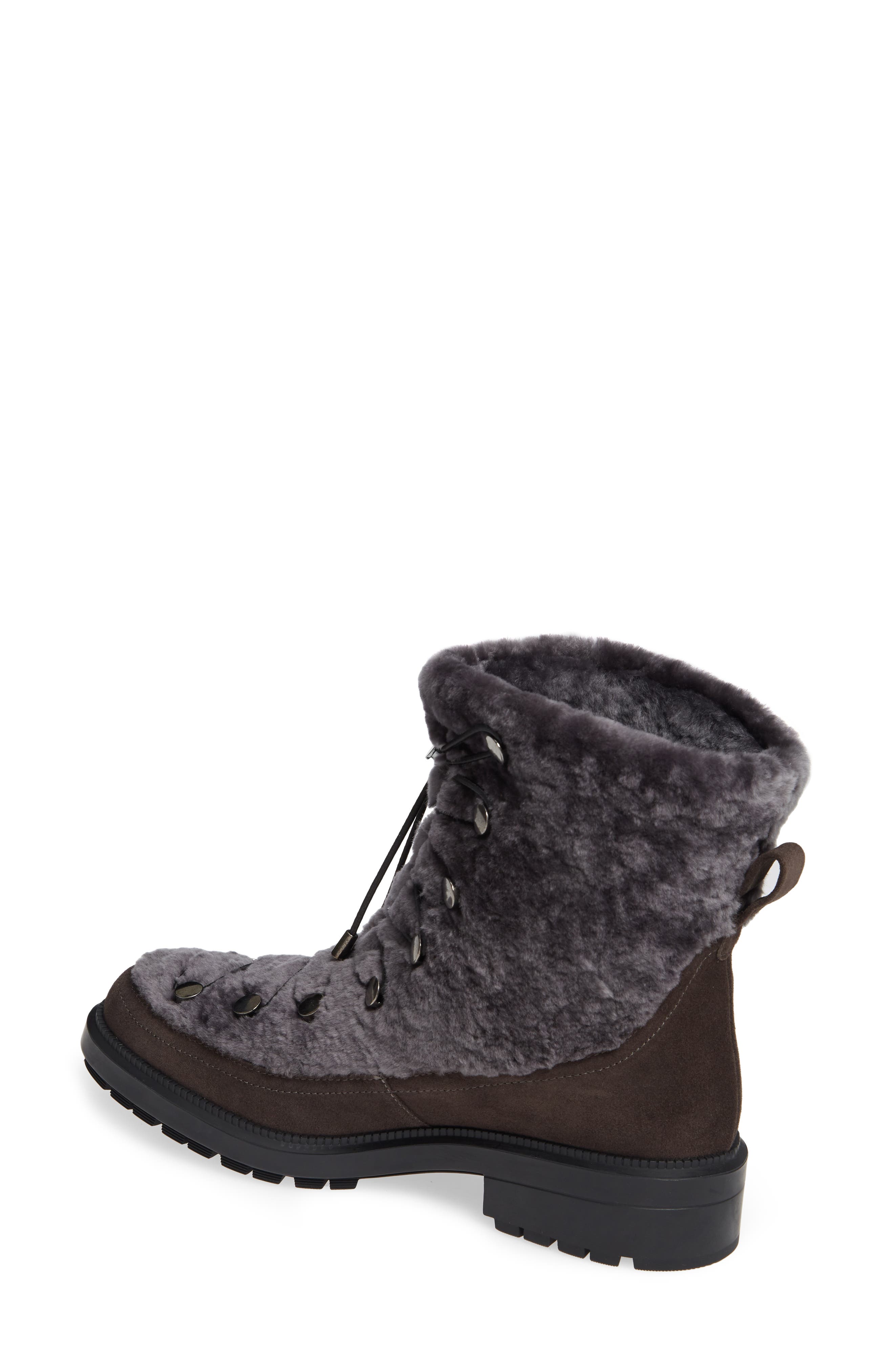Lorena Genuine Shearling Boot, Alternate, color, GREY