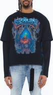 Cult of Individuality Layered Long Sleeve Graphic Top