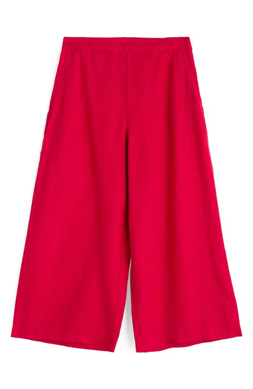 Shop Seasalt Cornwall Merrivale Linen Culottes In Scarlet