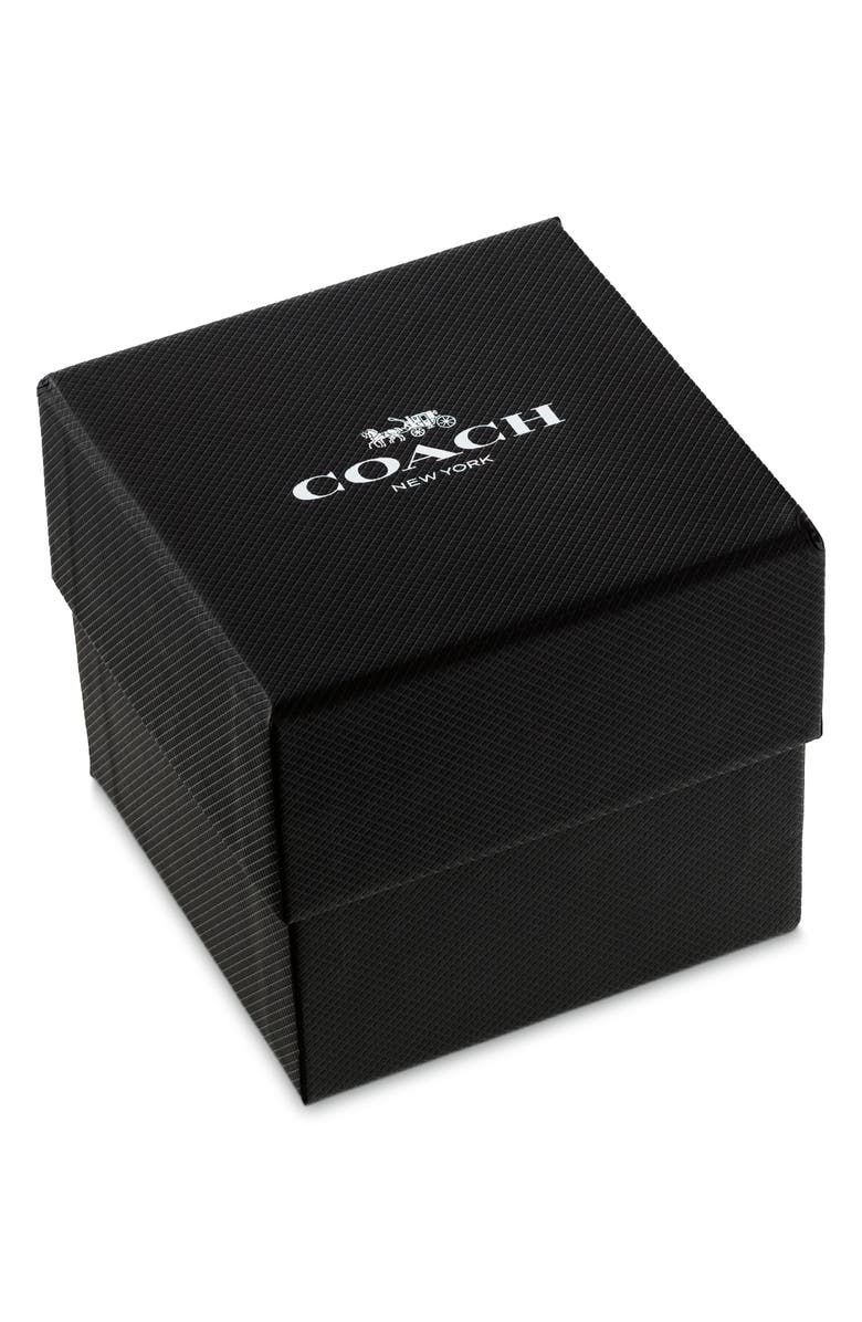 COACH Elliot Synthetic Strap Watch, 32mm x 36mm, Alternate, color, Black