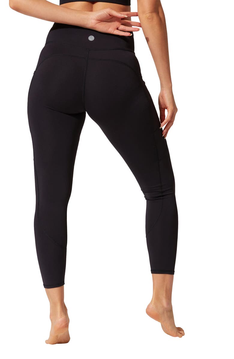 Threads 4 Thought Rita High Waist Pocket Leggings, Alternate, color, Jet Black