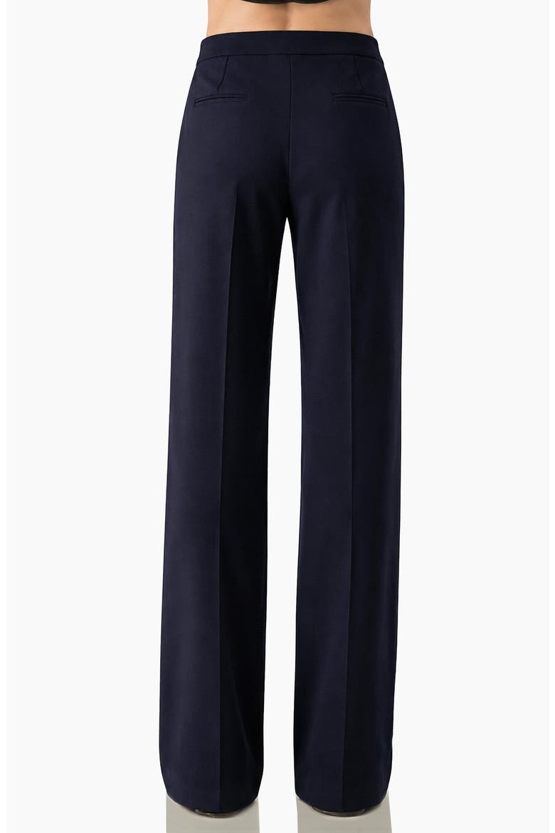 Tailored Straight-Leg Trousers, Alternate, color, Navy Blue