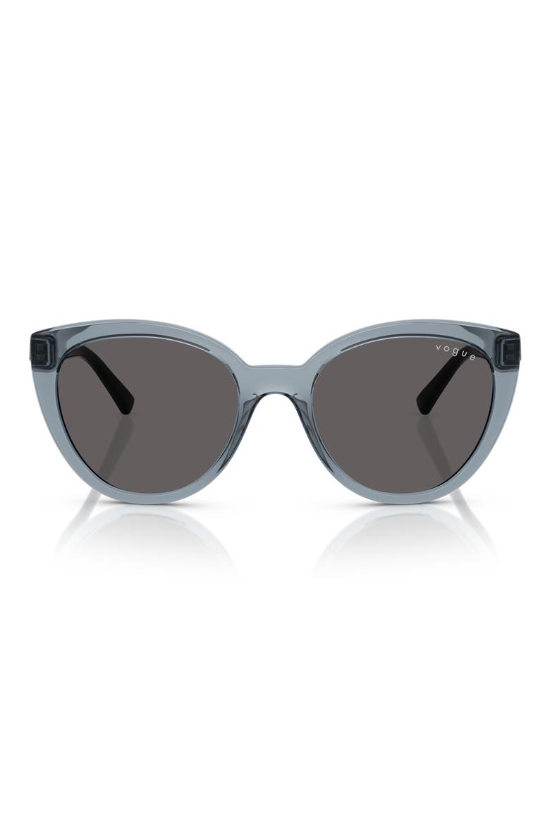 53mm Cat Eye Sunglasses, Main, color, BLUE