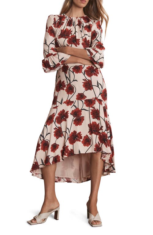 MINT VELVET MINT VELVET FLORAL PRINT MIDI DRESS